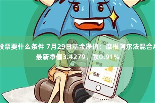 股票要什么条件 7月29日基金净值：摩根阿尔法混合A最新净值3.4279，跌0.91%