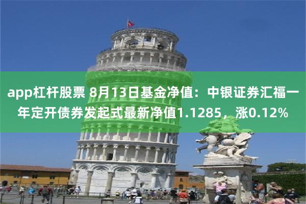 app杠杆股票 8月13日基金净值：中银证券汇福一年定开债券发起式最新净值1.1285，涨0.12%