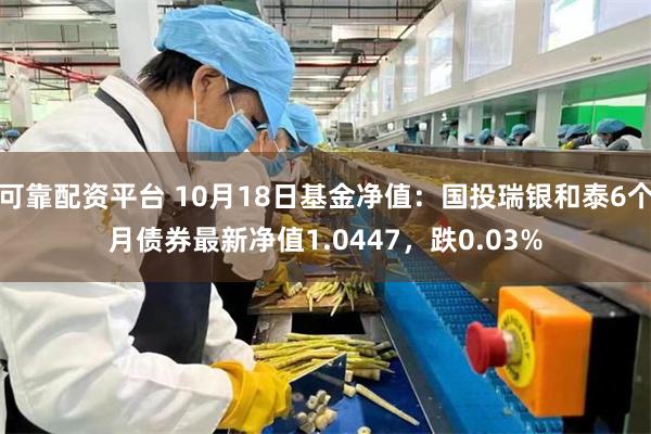 可靠配资平台 10月18日基金净值：国投瑞银和泰6个月债券最新净值1.0447，跌0.03%