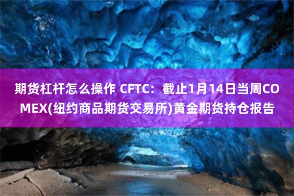 期货杠杆怎么操作 CFTC：截止1月14日当周COMEX(纽约商品期货交易所)黄金期货持仓报告